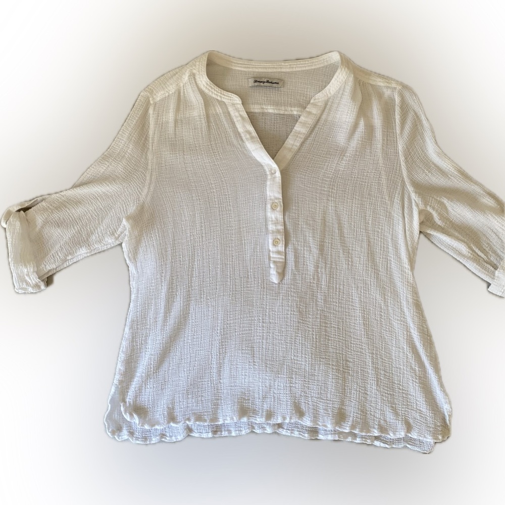 Tommy Bahama Ladies Cream Top Size Medium